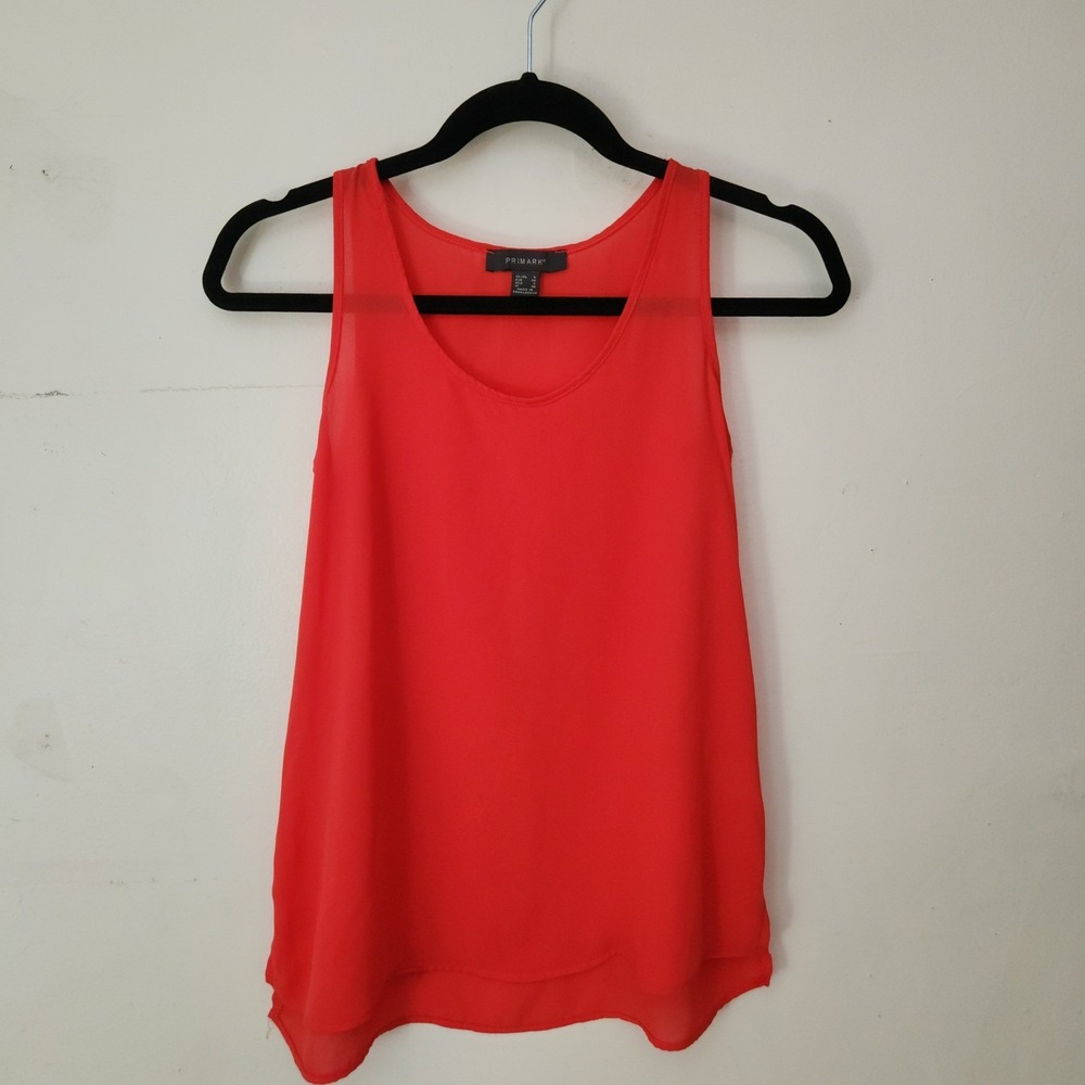 Primark Hot Pink Sheer Tank Top Women's Size 2